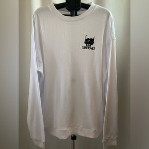 G59 White Long Sleeve Thermal Shirt with Small Black Logo